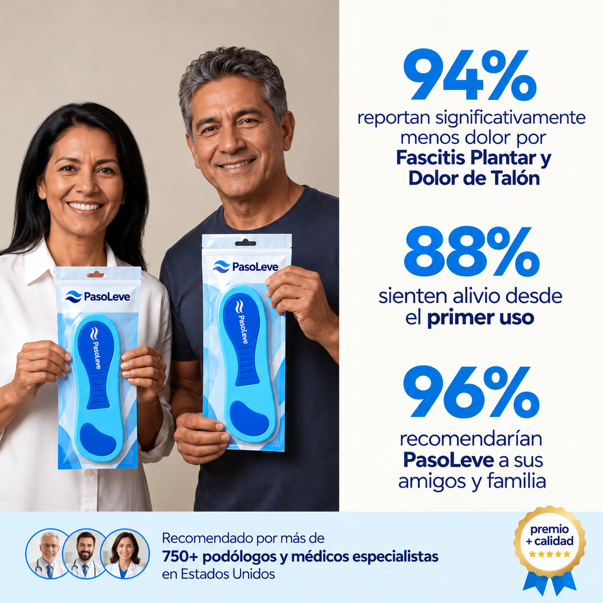 Plantillas PasoLeve™ Vuelve a disfrutar tus días sin que el dolor de pies, talones y piernas controle tu vida