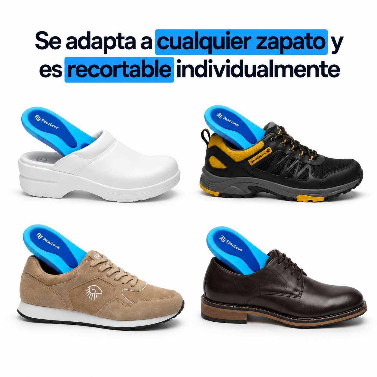 Plantillas PasoLeve™ Vuelve a disfrutar tus días sin que el dolor de pies, talones y piernas controle tu vida