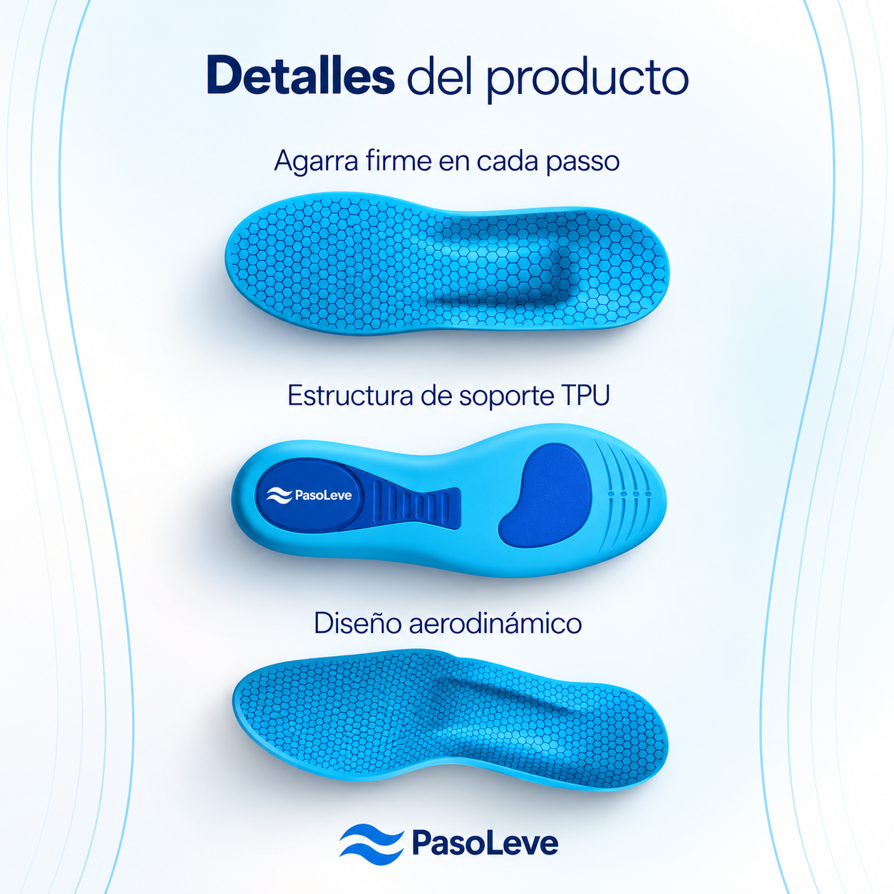 Plantillas PasoLeve™ Vuelve a disfrutar tus días sin que el dolor de pies, talones y piernas controle tu vida