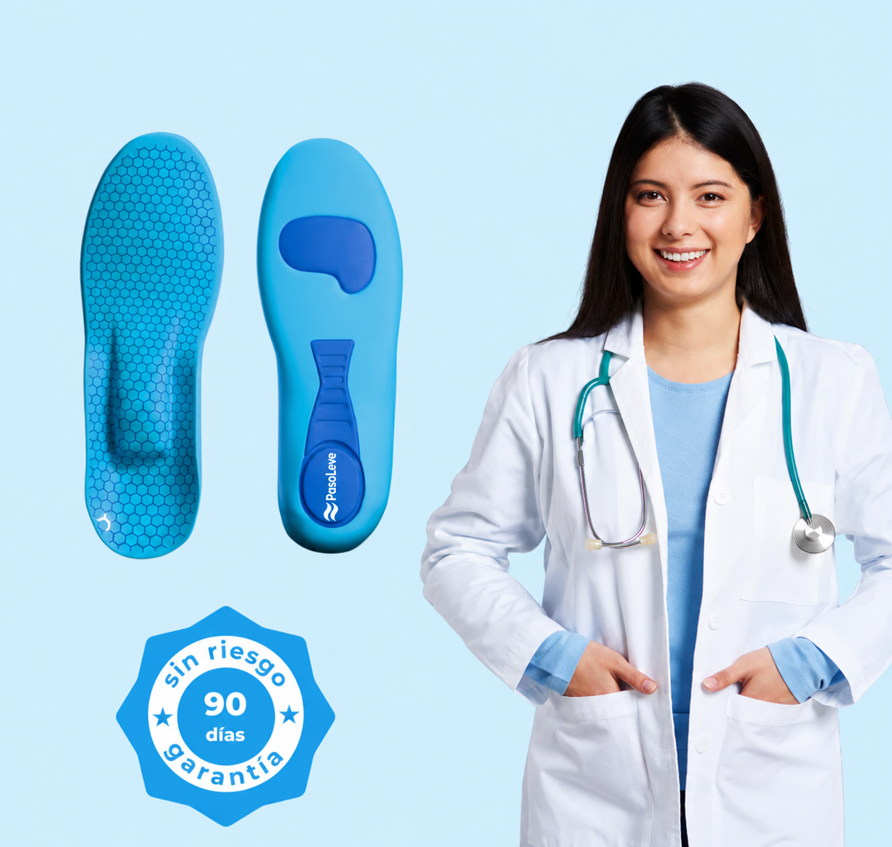 Plantillas PasoLeve™ Vuelve a disfrutar tus días sin que el dolor de pies, talones y piernas controle tu vida